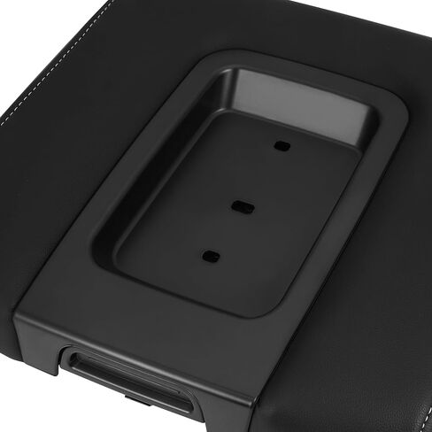 Center Console Lid Compatible with Chevy Silverado 1500 2500HD 3500HD 2014-2018, GMC Sierra 1500 2500HD 3500HD, Replacement for 22881398, Front Armrest Cover with Liner Mat Black in Saudi Arabia