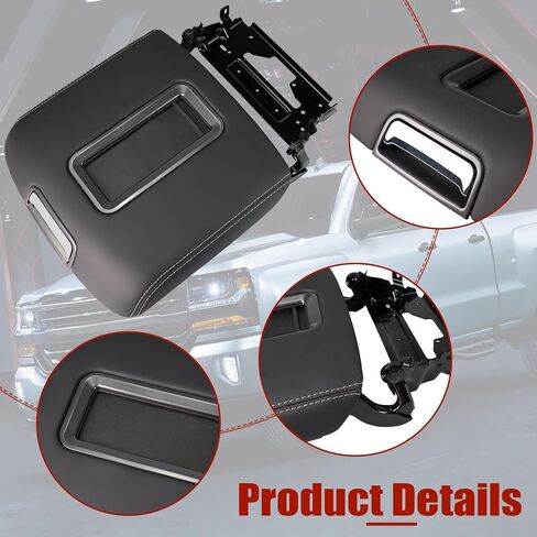 Center Console Armrest Lid Compatible with 2014-2018 Chevrolet Silverado GMC Sierra 1500 2500 3500, 2015-2020 Chevy Tahoe Yukon Suburban, # 0227083AA L0227083AA w/Steel Bracket in Saudi Arabia