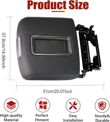 Center Console Armrest Lid Compatible with 2014-2018 Chevrolet Silverado GMC Sierra 1500 2500 3500, 2015-2020 Chevy Tahoe Yukon Suburban, # 0227083AA L0227083AA w/Steel Bracket in Saudi Arabia