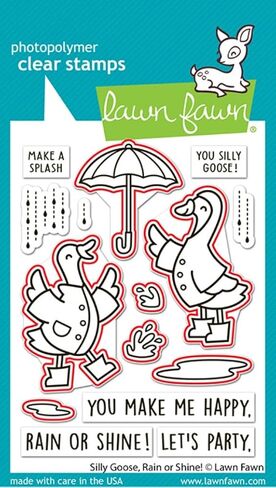 Lawn Fawn LF4073 Silly Goose, Rain Or Shine! Lawn Cuts Dies in Kuwait