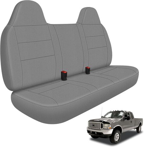 غطاء مقعد أمامي متوافق مع 1995-2010 Ford F-250/F350/F450، غطاء مقعد مبطن بالجلد والفوم مقاوم للماء، أسود in Kuwait