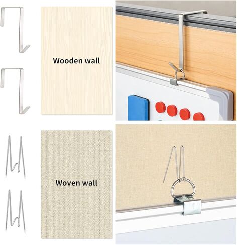 Magnetic Cubicle whiteboard : 16x12 in Cubicle Door Dry Erase Board with Two Categories Hooks for Cubicle Walls with Easy to Install, Portable Hanging White Board for Home Dorm Room Office in Saudi Arabia