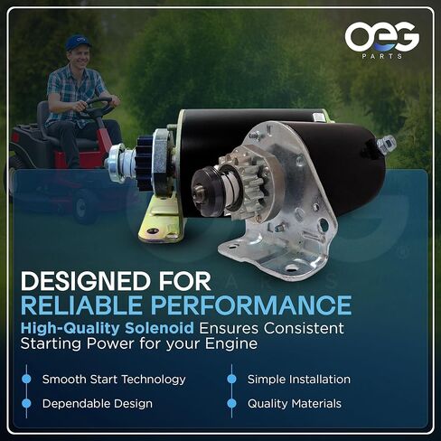 OEG Parts New Starter Compatible with John Deere Tractors & Mowers W/Tecumseh 5HP 6HP 7HP 12V Select 1966-1983 32468 32468A 35765 35765A AM32092 AM34731 33606 STC0007 41022000 in Kuwait