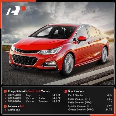 خط إرجاع زيت الشاحن التوربيني الممتاز A-Premium متوافق مع Buick Verano 2013-2016، Regal 2012-2013، 2.0L in Kuwait