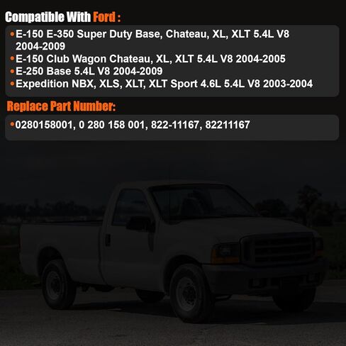 حاقن الوقود 5.4L V8 متوافق مع Ford Expedition 2003 2004 4.6L، E150 04-09، E150 Club Wagon 04-05، E250 07-09، E350 Club Wagon 04-05، E350/E450 Super Duty 04-09، استبدال 0280158001 in Kuwait
