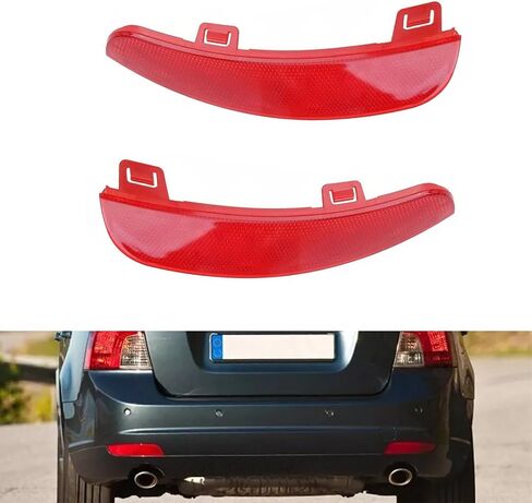Compatible With VOLVO S40 V50 2008-2015, Pair Left Right Side Rear Bumper Reflector, Bumper Reflector Lens 30763345 30763346 in Saudi Arabia