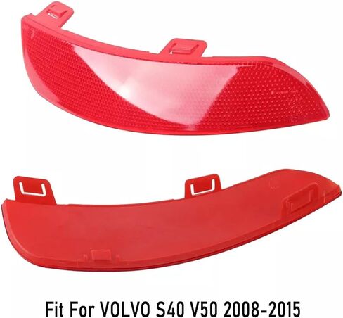 Compatible With VOLVO S40 V50 2008-2015, Pair Left Right Side Rear Bumper Reflector, Bumper Reflector Lens 30763345 30763346 in Saudi Arabia