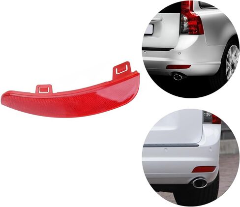 Compatible With VOLVO S40 V50 2008-2015, Pair Left Right Side Rear Bumper Reflector, Bumper Reflector Lens 30763345 30763346 in Saudi Arabia