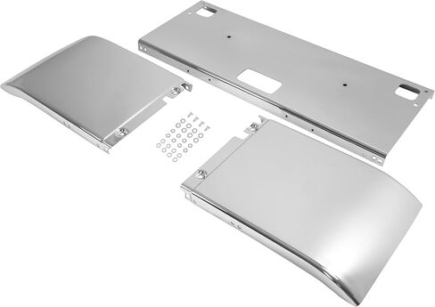 ALMULOO Front Bumper Face Bar Compatible with 1982+ Kenworth W900B / W900L Front Bumper Cover Steel Chrome Silvery in Kuwait