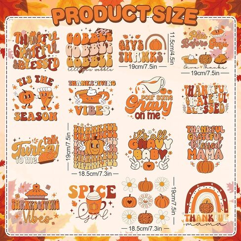 Whaline 16Pcs Groovy Boho Heat Transfer Vinyl Stickers Retro Hippie Iron on Vinyl HTV Patches Colorful Boho Rainbow Daisy Pattern Iron on Transfers Stickers for Fabric T-Shirts Hat Bag DIY Crafts in Saudi Arabia