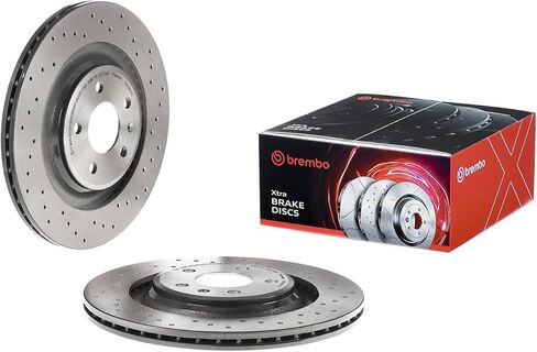 Brembo 09.B040.1X Xtra UV Coated vented drilled Rear Brake Rotor AUDI/AUDI (FAW) OE# 8K0615601C in Kuwait