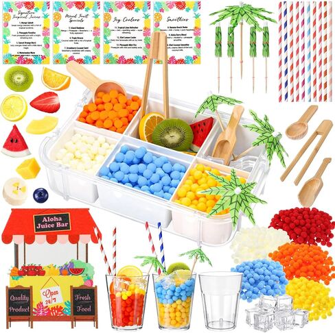 Thenshop Ice Cream Stand Sensory Bin Summer Sensory Bin Filler Sandbox Play Sand Kit Education Activities DIY Making Kit for Play Ideal Decorations Gift Summer Sorting Counting Training in Kuwait