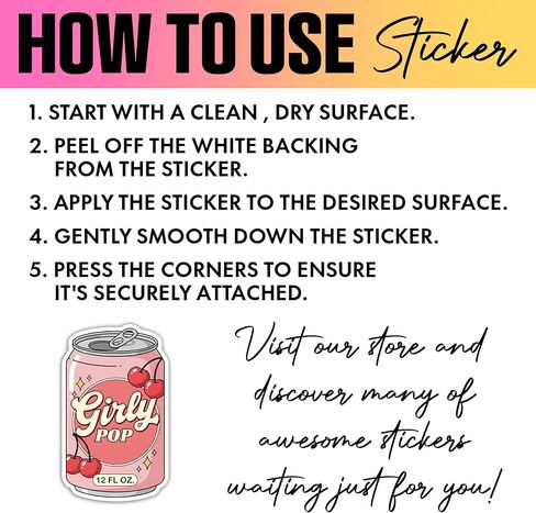 VOTANTA (3 Pcs, 3 inch) - Girly Pop Sticker, Coquette Girlie Pop Soda Can Stickers, I'm Literally Just A Girl Decals, Girly 2000s Y2K Decal Gifts Decoration for Laptops, Phones, Water Bottles in Saudi Arabia