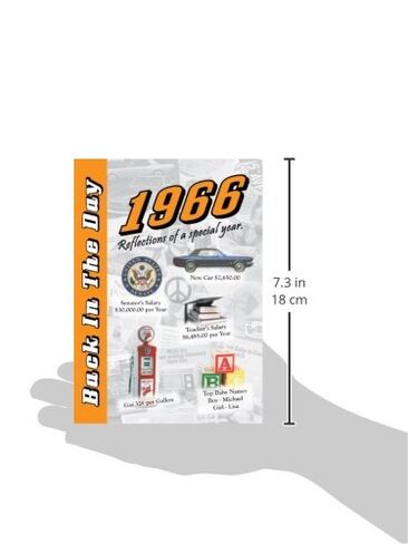 1966 Back In The Day - 24-page Greeting Card / Booklet with Envelope (5 x 7 Size) – Great for Birthdays, Anniversaries, Reunions, Graduations, Client & Corporate Gifts in Kuwait