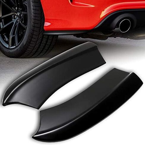 EPARTS 1 Pair Black PU Rear Bumper Splitter Diffuser Lips Aprons Guard Protector Fit For 2015-2019 Dodge Charger in Kuwait