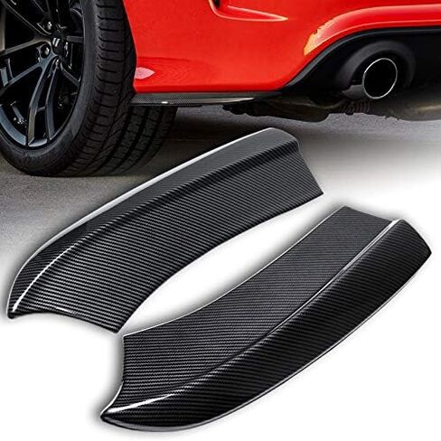 EPARTS 1 Pair Black PU Rear Bumper Splitter Diffuser Lips Aprons Guard Protector Fit For 2015-2019 Dodge Charger in Kuwait