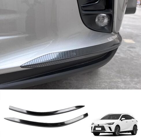 Car Accessories Front Bumper Corner Protection Cover Trims Compatible with Lexus New RX RX350 RX350h 2023-2026 (Carbon Fiber) 2PCS Stainless Steel in Saudi Arabia