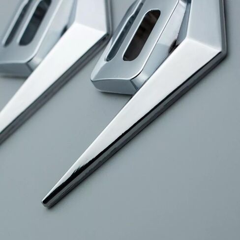 Pair Set V6 Emblem Engine V-6 Badge Logo Metal Badge Sticker Fits for Universal Truck Car Pickup SUV Auto Rear Side (Silver) in Kuwait