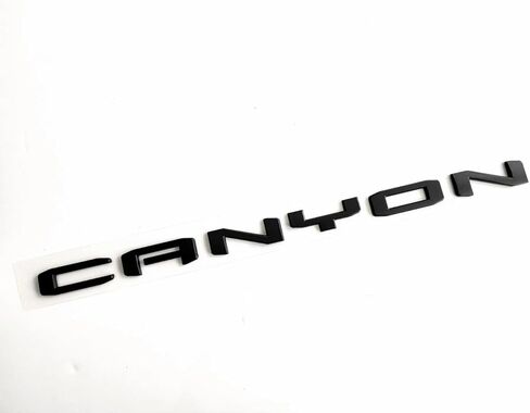 1pc Replacement for 2023-2024 Middle Tailgate Canyon Emblem Badge Decal Nameplate (Gloss Black) in Kuwait