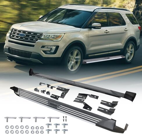 JIAHE Auto Running Boards Side Steps for Ford Explorer 4 Door 2013-2018,Aluminum Textured Black Nerf Bars w/ 300LBS Capacity,Direct Fit Easy Installation/Anti-Slip in Saudi Arabia