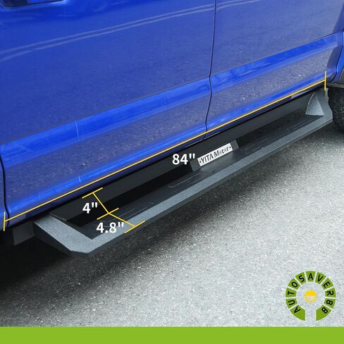 AUTOSAVER88 Drop Step Running Boards Compatible with 2019-2026 Ram 1500 New Body Crew Cab, Textured Black Side Steps, Carbon Steel Nerf Bars in Kuwait