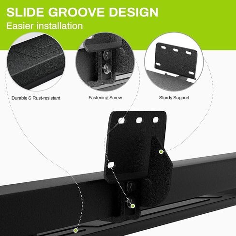 AUTOSAVER88 Drop Step Running Boards Compatible with 2019-2026 Ram 1500 New Body Crew Cab, Textured Black Side Steps, Carbon Steel Nerf Bars in Kuwait