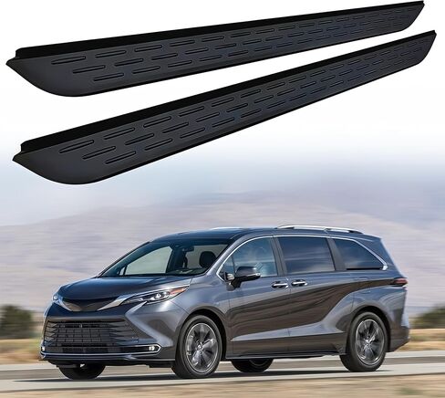 Black Running Boards Side Steps Bars Fits for Toyota Sienna 2021-2025 2026 Nerf Bar Pedals with Brackets in Saudi Arabia