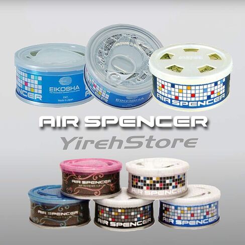 Air Spencer Cartridge 2x Squash (A9) and 2x Marine Squash (A19) scent, Heavy Duty, Last Long, JDM Eikosha Japan Car Air Freshener in Saudi Arabia
