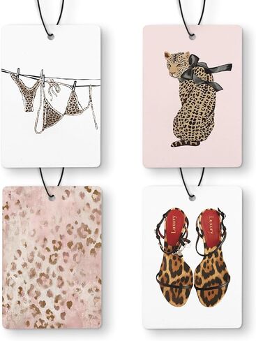 Pink Preppy Beach Car Air Freshener 4 Pcs, Meet Me at the Beach Coquette Bow Seashell Hanging Air Freshener for Cars Closet Drawer Books, Cute Girly Car Accessories for Women Girls in Saudi Arabia