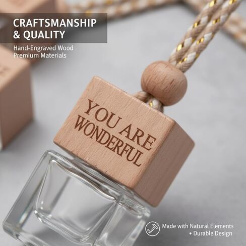 50 Pcs Hanging Car Freshener Diffuser Employee Appreciation 8ml Square Glass Bottle Essential Oil Diffuser Car Accessories Interior Unisex in Saudi Arabia