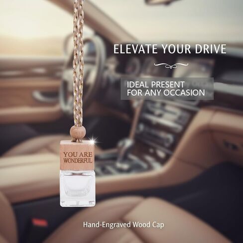50 Pcs Hanging Car Freshener Diffuser Employee Appreciation 8ml Square Glass Bottle Essential Oil Diffuser Car Accessories Interior Unisex in Saudi Arabia