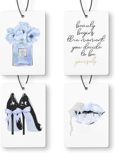 Pink Preppy Beach Car Air Freshener 4 Pcs, Meet Me at the Beach Coquette Bow Seashell Hanging Air Freshener for Cars Closet Drawer Books, Cute Girly Car Accessories for Women Girls in Saudi Arabia