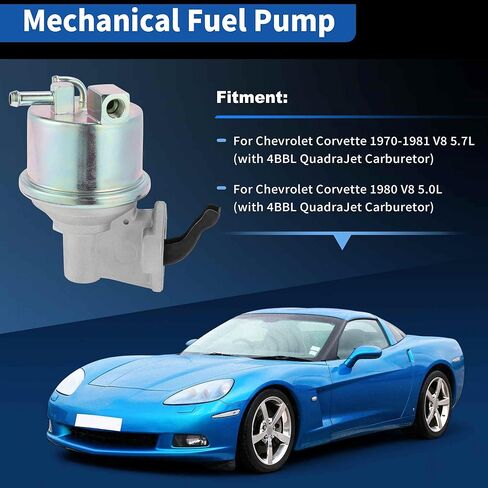 SP1060MP Mechanical Fuel Pump with Gasket for Chevrolet Corvette 1970-1981 5.7L High Pressure Fuel Pump for Chevy Corvette 1980 5.0L MFP Pump 6440769/6441240/6470308/6471216 in Kuwait