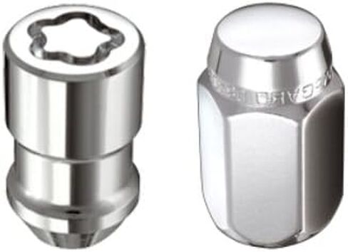 McGard 84562 Chrome (1/2" - 20 Thread Size) Cone Seat Style Wheel Installation Kit for Jeep Wrangler - 23 Piece, 18 Lug Nuts / 5 Locks / 1 Key / 1 Storage Pouch in Kuwait
