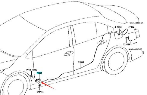 64606-02230 Fuel Tank Door Trunk Lid Release Lever Opener Button Switch Panel, Applicable to: Corolla, Corolla SED in Kuwait