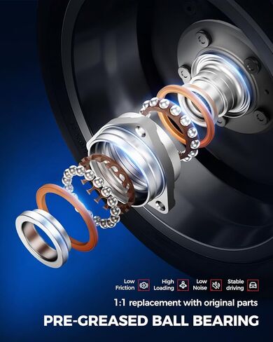 KAX 515004 Front Wheel Bearing and Hub Assembly Compatible with 1997-2000 Ford Expedition 4WD, 1998-2000 Lincoln Navigator 4WD,5 Lug w/ABS 1PC in Kuwait