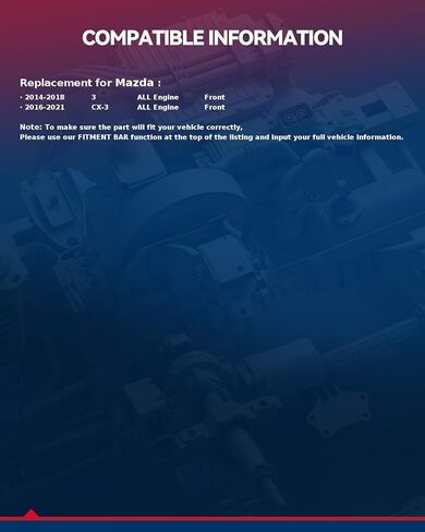 KAX 513354 Front Wheel Bearing and Hub Assembly Compatible with 2014-2018 Mazda 3, 2016-2021 Mazda CX-3,5 Lug 1PC in Kuwait