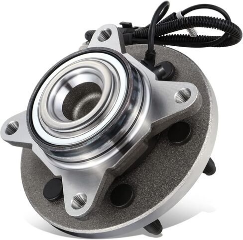 Auto Dynasty (6 Stud Hub) Factory Style Front Wheel Bearing Hub Assembly with ABS Sensor Cable and Plug Compatible with Ford F-150 RWD 2009-2010, Driver or Passenger Side, Bare Steel in Kuwait
