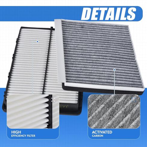 Engine & Cabin Air Filter Kit for Kia Telluride 3.8L (2020-2025); for Hyundai Santa Fe 2.0L & 2.4L (2019 2020); Replace: 28113A9100 CA11943 S9C79AC100 97133J5000 WA10271 WP10367 in Saudi Arabia