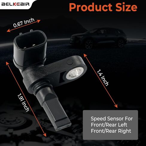 2 قطعة مستشعر سرعة العجلات ABS متوافق مع Toyota Tacoma 05-23، 4Runner 03-24، FJ Cruiser 07-14، Land Cruiser 08-21، Lexus GX460 10-23، GX470 03-09، LX570 08-21، LX600 استبدال 89542-04020 89542-60050 in Kuwait