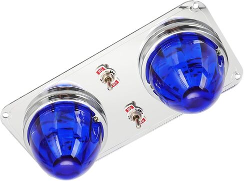 motoparty Blue LED Watermelon Lights with Dome Light Plate, Compatible with Peterbilt 379 389 in Kuwait