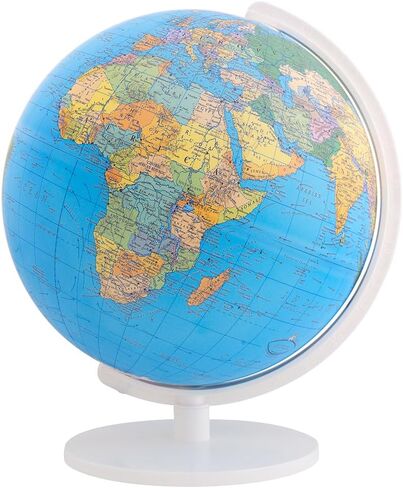 The Thames & Kosmos Illuminated Geopolitical Globe Essential STEM Tool | 10" diameter with Durable Stand, Political Map with Locations, Geological Features, Educational Gift for Ages 6+, USB-C Powered in Kuwait