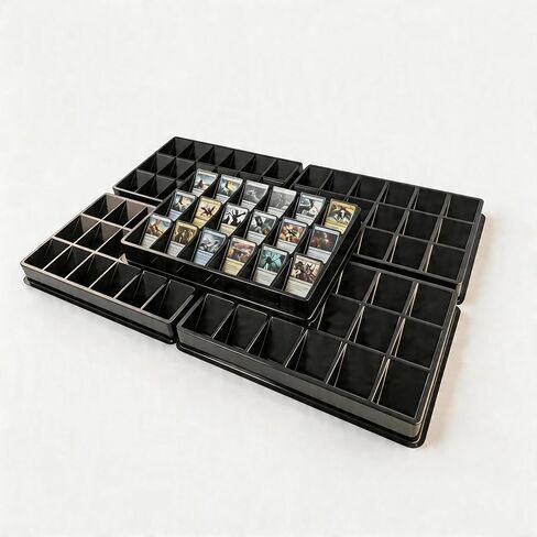 Card Sorting Tray 5ct – Stackable Trading Card Organizer Display Case, 18-cell Organize and Sort TCG Cards, Durable and Convenient Storage Solution in Saudi Arabia
