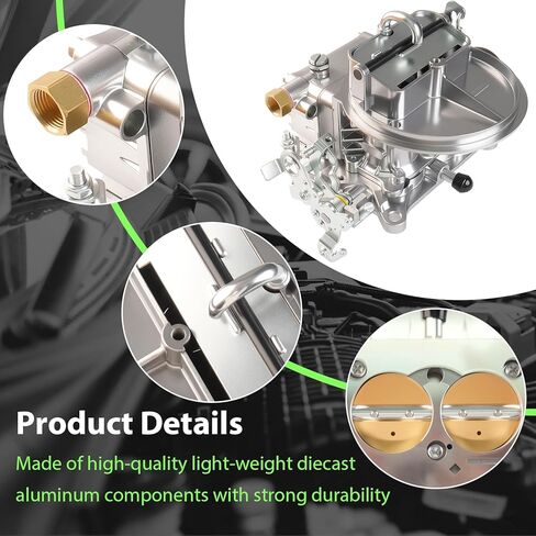 مكربن ​​بحري 500 CFM 2-Barrel مع خنق كهربائي، يستبدل Holley 2300 0-80402-2، 2 BBL غاز الكربوهيدرات البحرية، متوافق مع Holley 0-80402-2 500 CFM in Kuwait