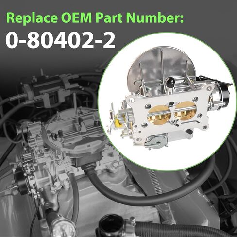 مكربن ​​بحري 500 CFM 2-Barrel مع خنق كهربائي، يستبدل Holley 2300 0-80402-2، 2 BBL غاز الكربوهيدرات البحرية، متوافق مع Holley 0-80402-2 500 CFM in Kuwait