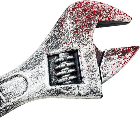 Soochat Halloween Wrench Prop, Bloody Simulation Wrench, Fake Plastic Wrench for Halloween Costume Accessories Haunted House Prop in Kuwait