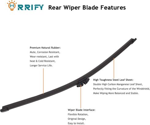 Rear Windshield Wiper Blade Arm Set for Volvo V70 2008-2016, for Volvo XC70 2009-2016 Rear Windsheild Back Wiper Arm and wiper Blade with Cover Assembly - 360mm 14 inch in Kuwait