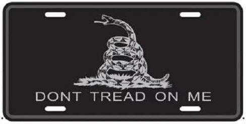 Black Gadsden Don't Tread ON ME Tactical License Plate Wall Sign Tag Man CAVE in Kuwait