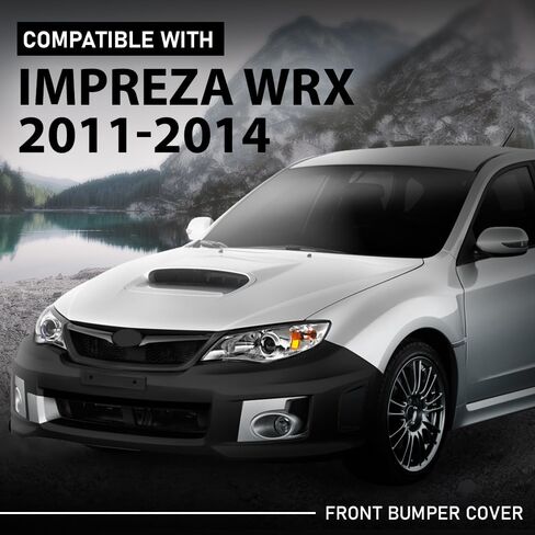 غطاء المصد الأمامي من ALLGOOD مصنوع من مادة PP باللون الأسود متوافق مع Subaru Impreza (الطراز الفرعي: WRX، WRX Limited، WRX Premium، WRX STI، WRX STI Limited) 2011-2014 57704FG113، SU1000167 in Kuwait