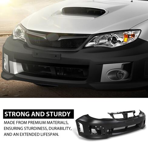 غطاء المصد الأمامي من ALLGOOD مصنوع من مادة PP باللون الأسود متوافق مع Subaru Impreza (الطراز الفرعي: WRX، WRX Limited، WRX Premium، WRX STI، WRX STI Limited) 2011-2014 57704FG113، SU1000167 in Kuwait
